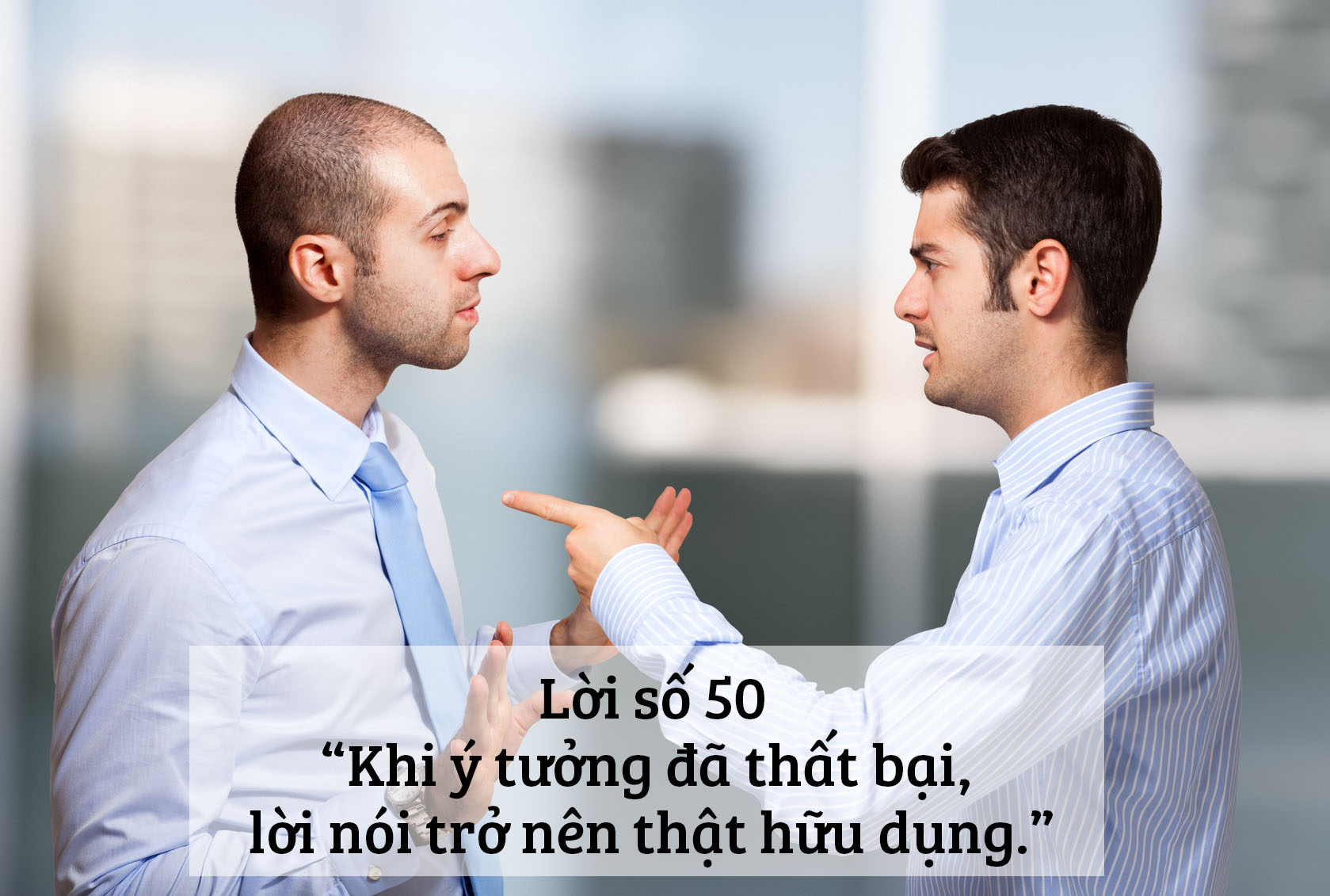 Businessman scolding a colleague